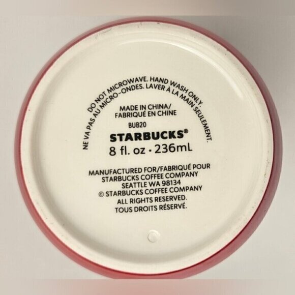 Starbucks 8oz Holiday 2020 Pearl Red Green Ombre Travel Mug Limited Edition - Picture 7 of 7